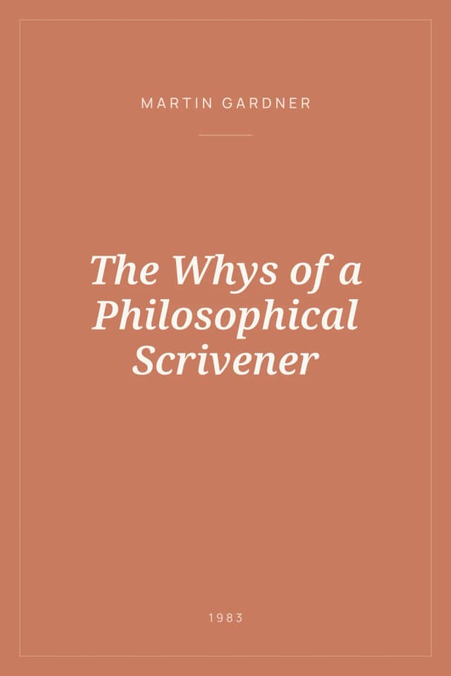 Portada de The Whys of a Philosophical Scrivener