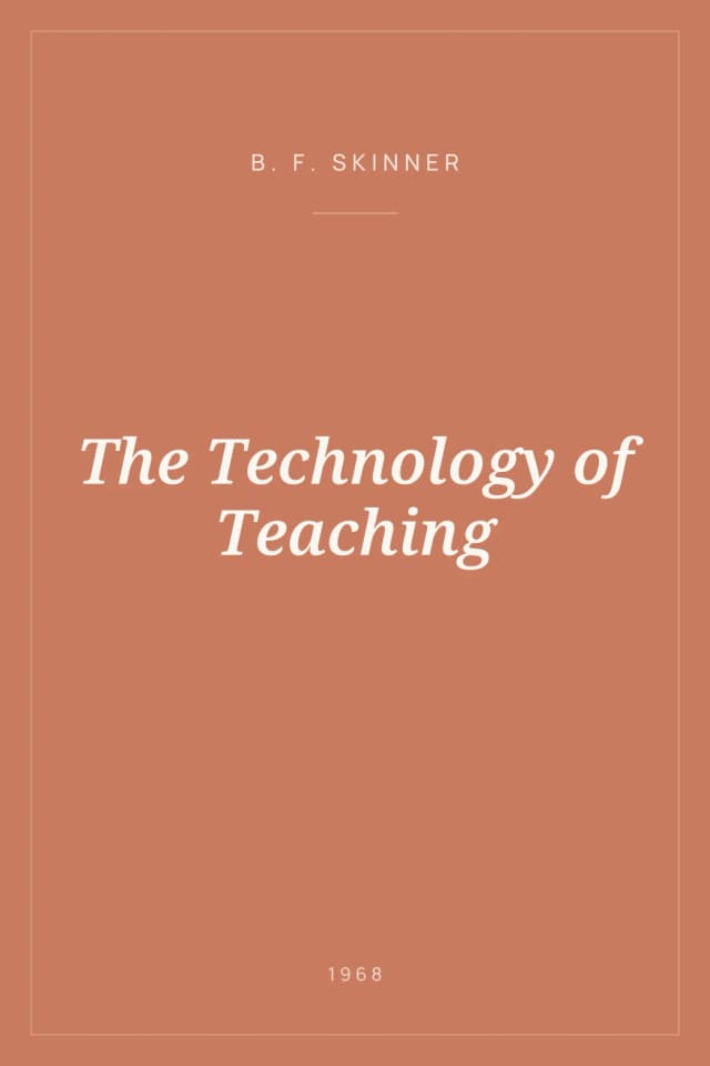 Portada de The Technology of Teaching