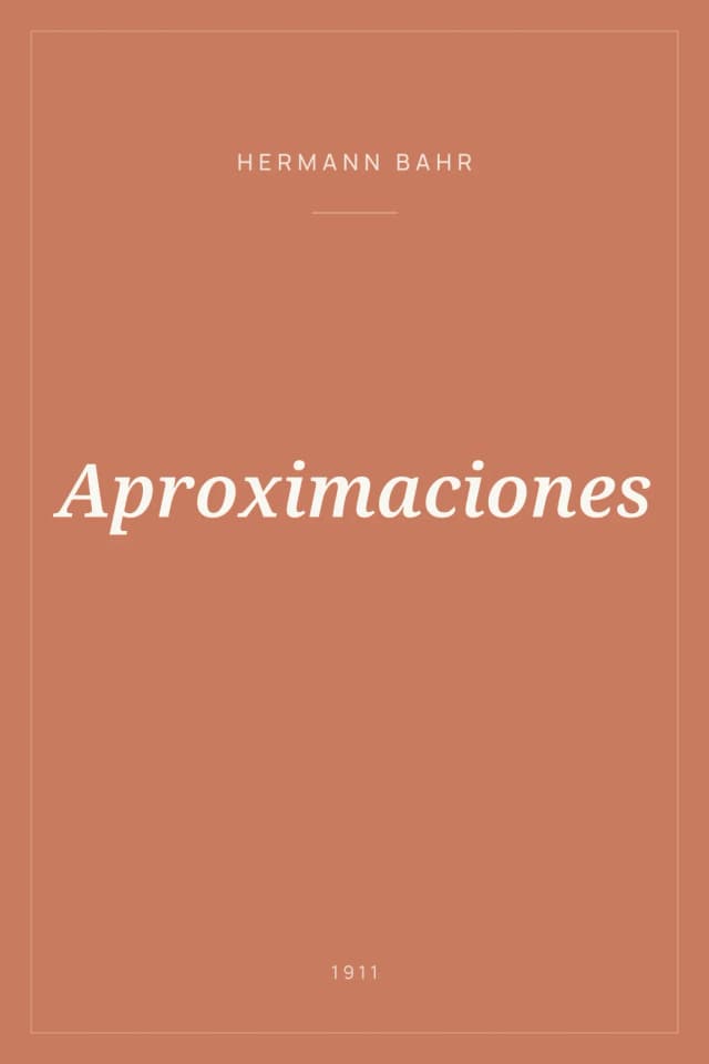 Portada de Aproximaciones