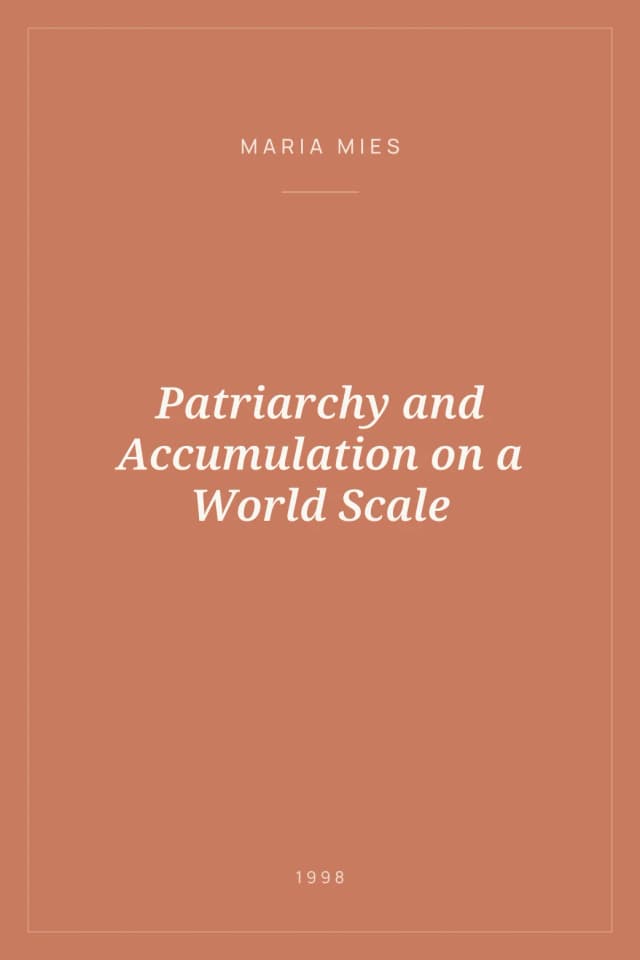 Portada de Patriarchy and Accumulation on a World Scale