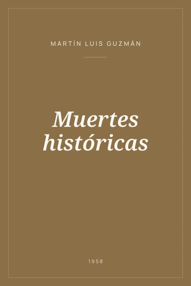 Portada de Muertes históricas