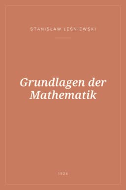 Portada de Grundlagen der Mathematik
