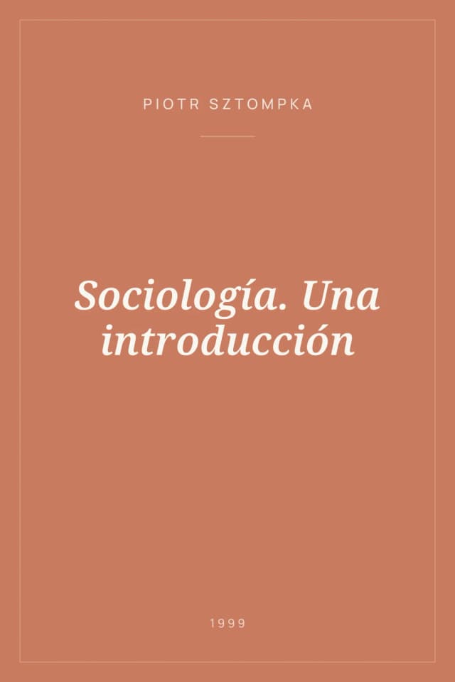 Portada de Sociología. Una introducción