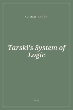 Portada de Tarski's System of Logic