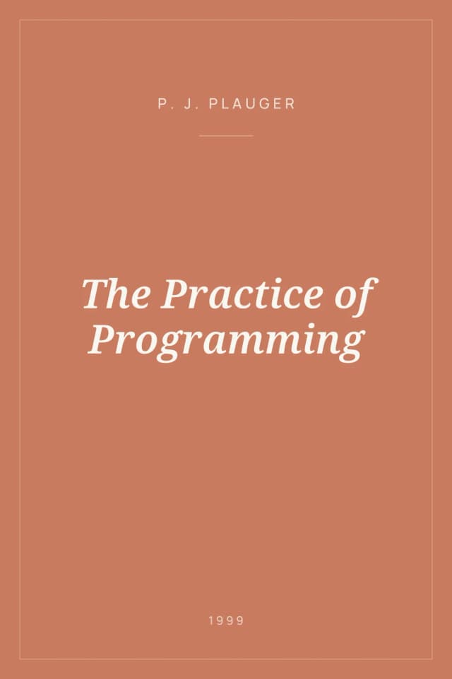 Portada de The Practice of Programming