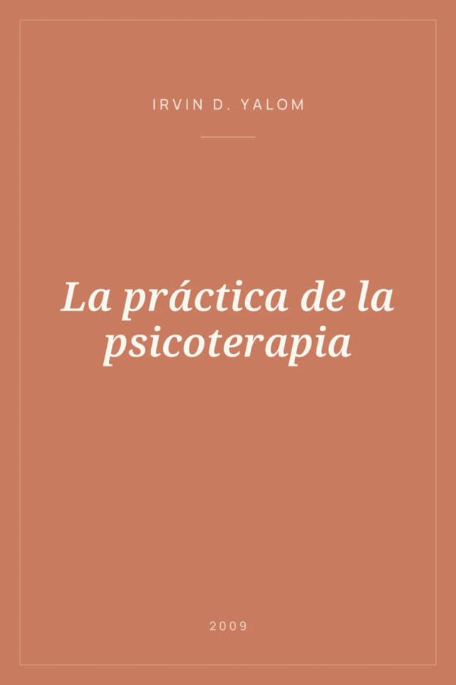 Portada de La práctica de la psicoterapia