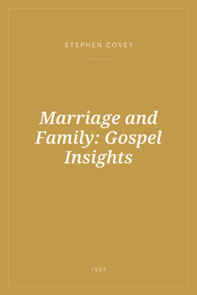 Portada de Marriage and Family: Gospel Insights