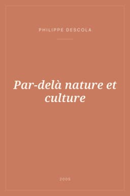 Portada de Par-delà nature et culture