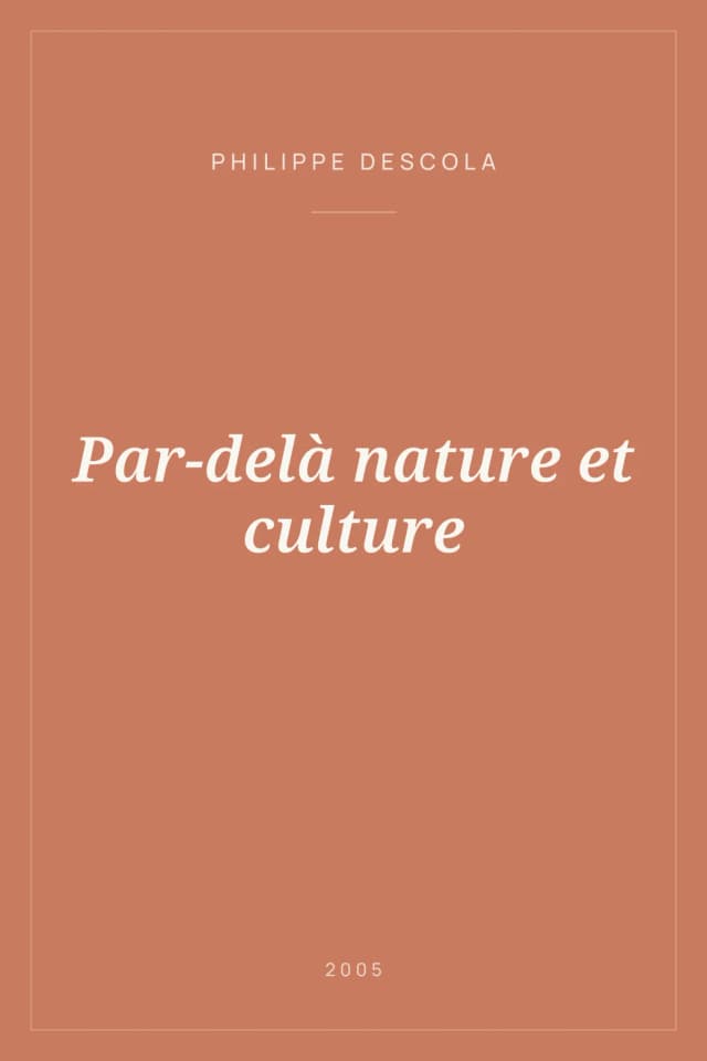 Portada de Par-delà nature et culture
