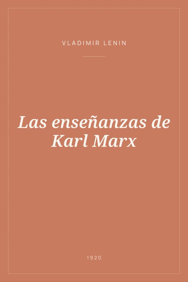 Portada de Las enseñanzas de Karl Marx