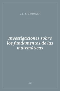 Portada de Investigaciones sobre los fundamentos de las matemáticas