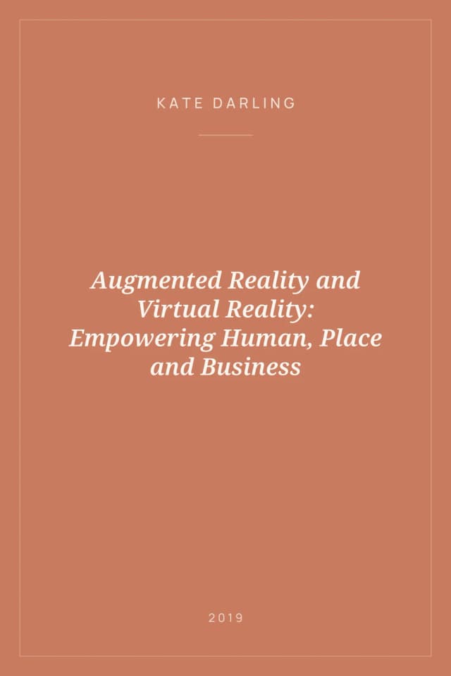 Portada de Augmented Reality and Virtual Reality: Empowering Human, Place and Business