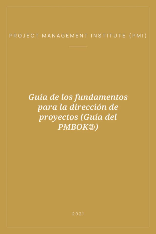 Portada de Guía de los fundamentos para la dirección de proyectos (Guía del PMBOK®)