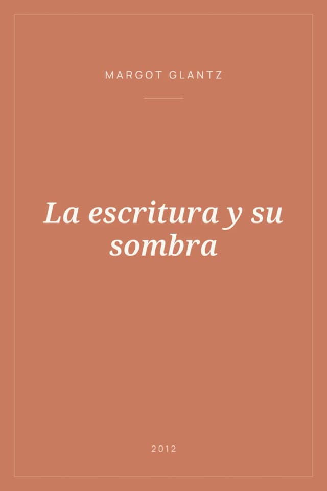 Portada de La escritura y su sombra