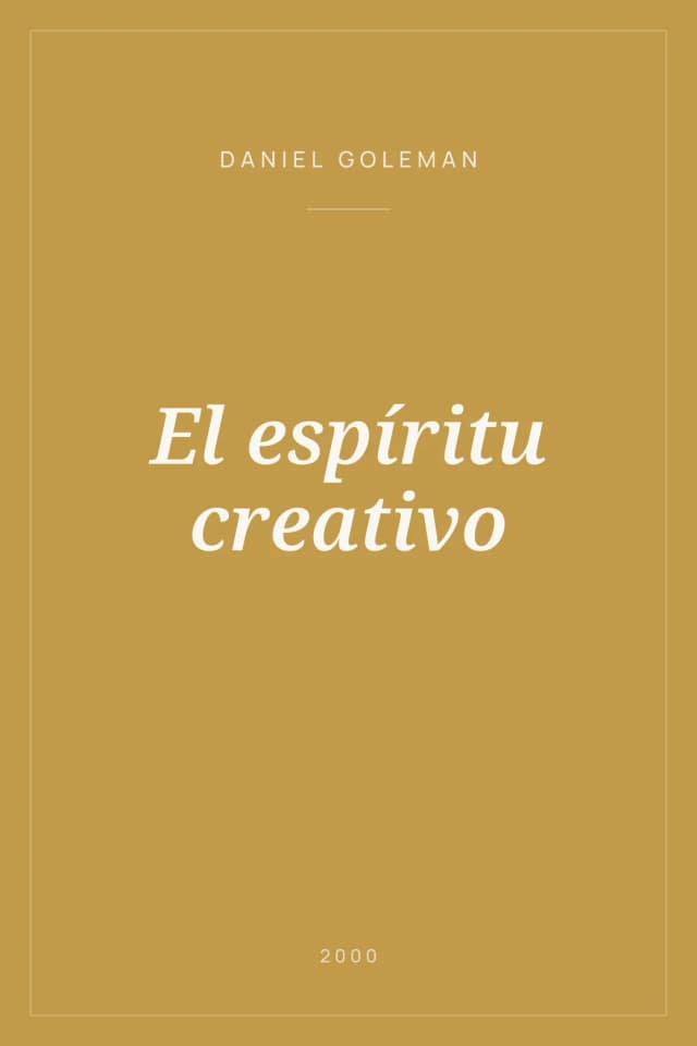 Portada de El espíritu creativo