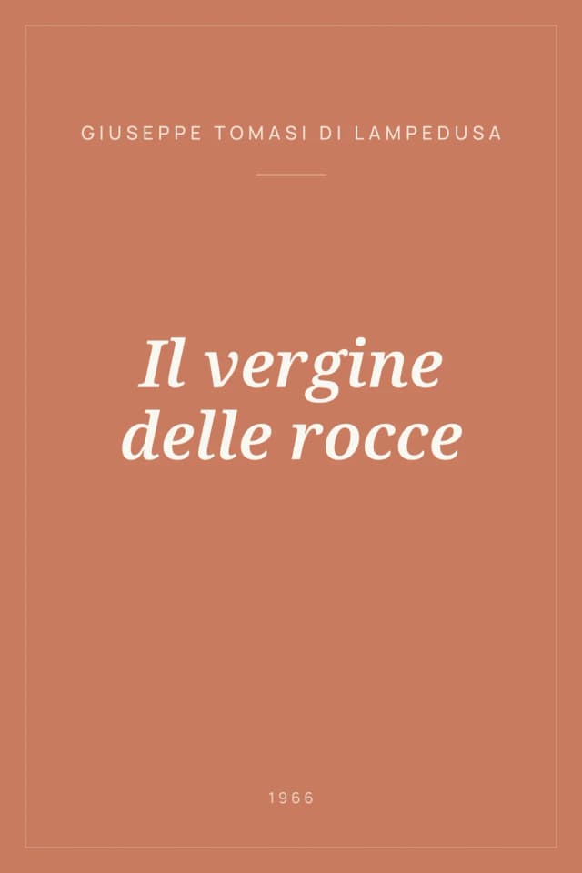 Portada de Il vergine delle rocce