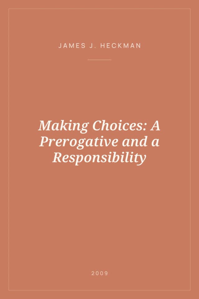 Portada de Making Choices: A Prerogative and a Responsibility