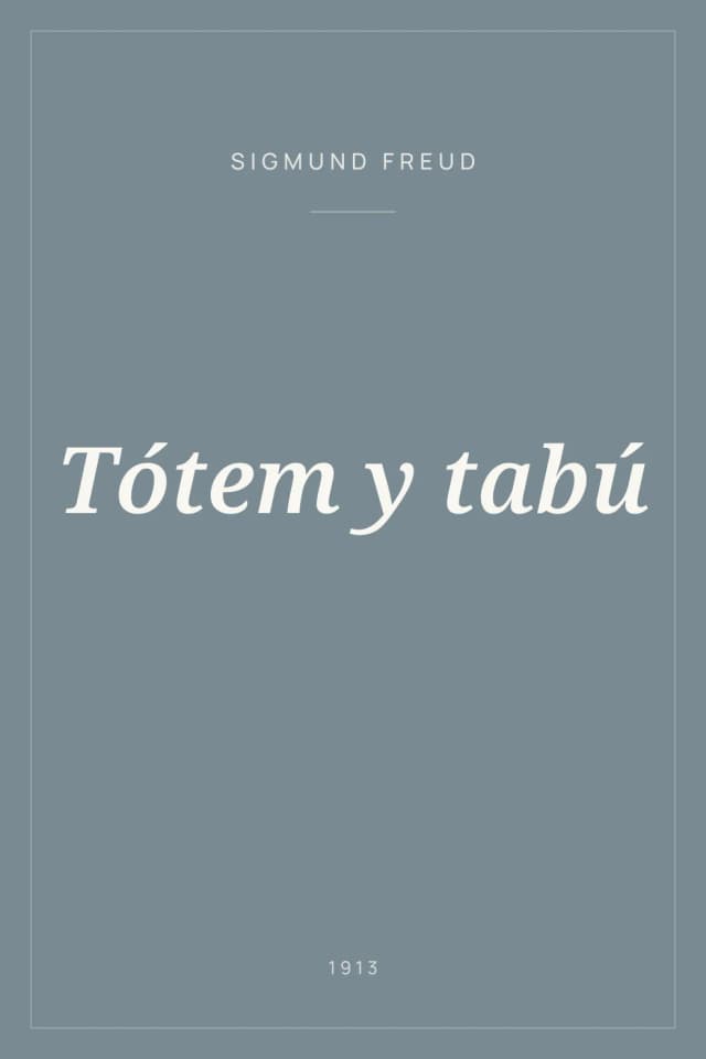 Portada de Tótem y tabú
