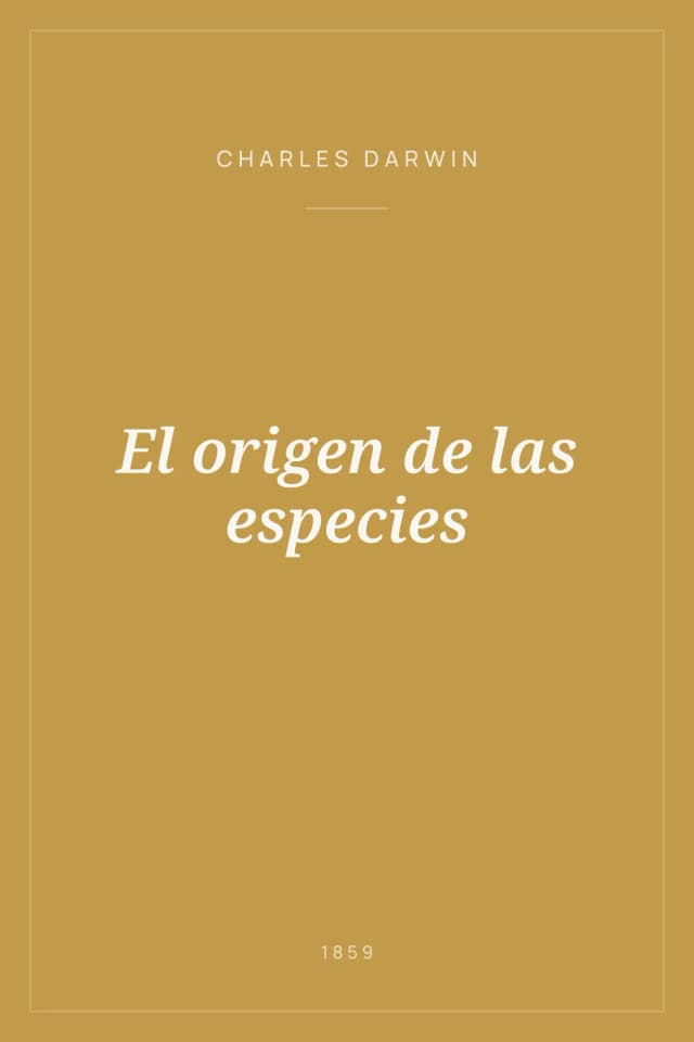 Portada de El origen de las especies