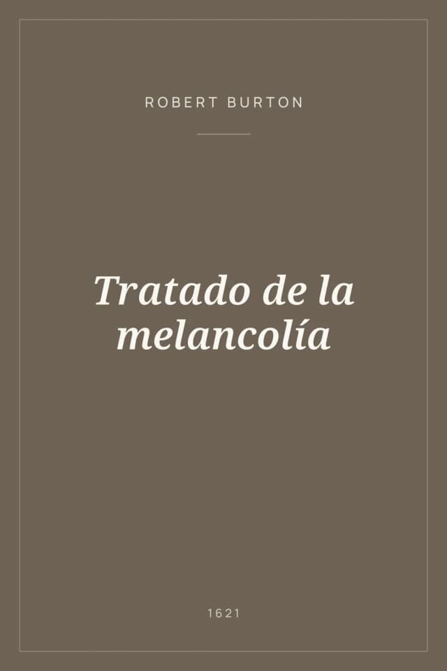 Portada de Tratado de la melancolía
