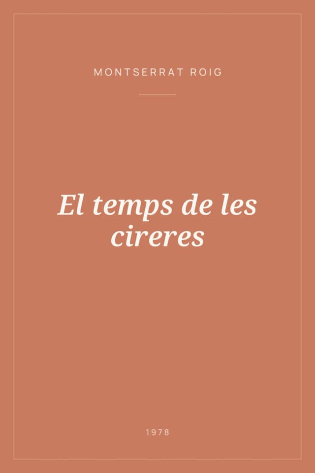 Portada de El temps de les cireres