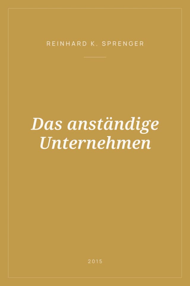 Portada de Das anständige Unternehmen