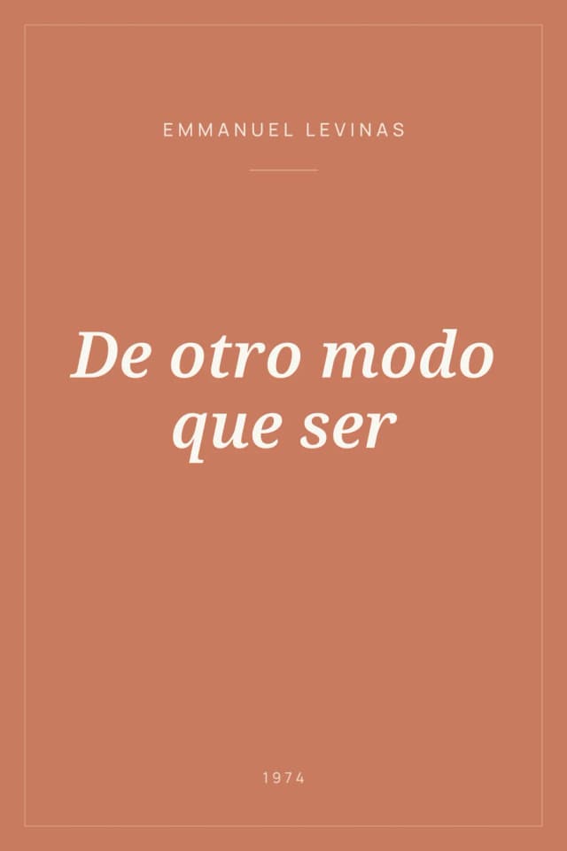 Portada de De otro modo que ser