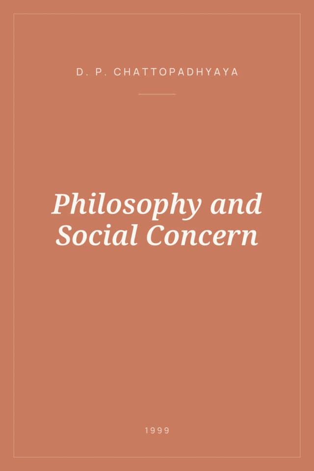 Portada de Philosophy and Social Concern