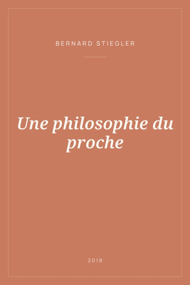 Portada de Une philosophie du proche