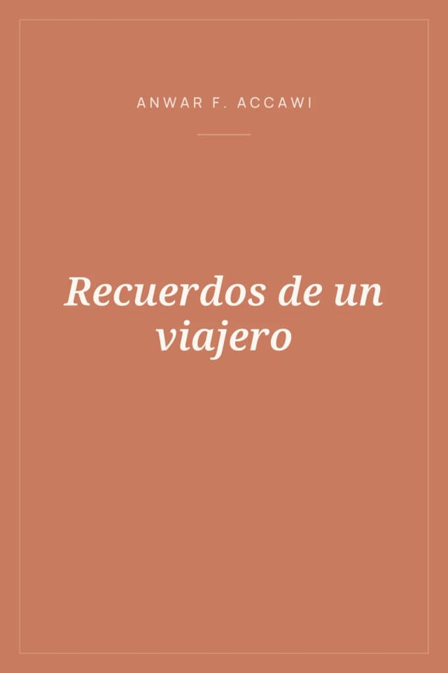Portada de Recuerdos de un viajero