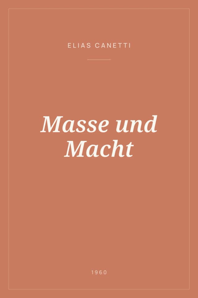 Portada de Masse und Macht