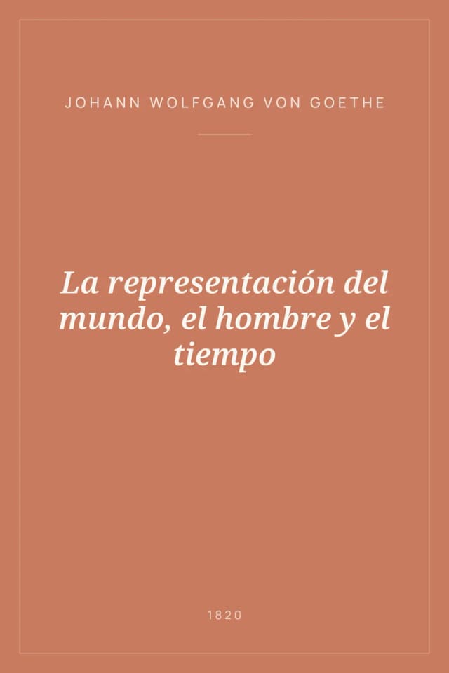 Portada de La representación del mundo, el hombre y el tiempo