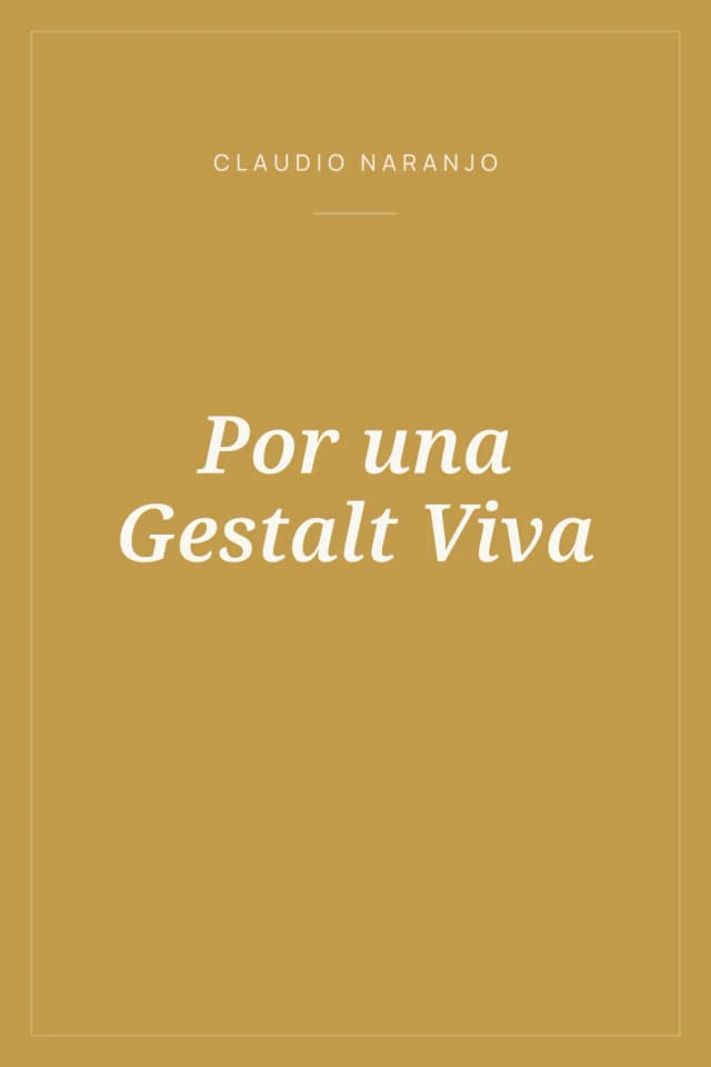 Portada de Por una Gestalt Viva
