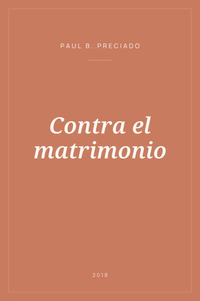 Portada de Contra el matrimonio