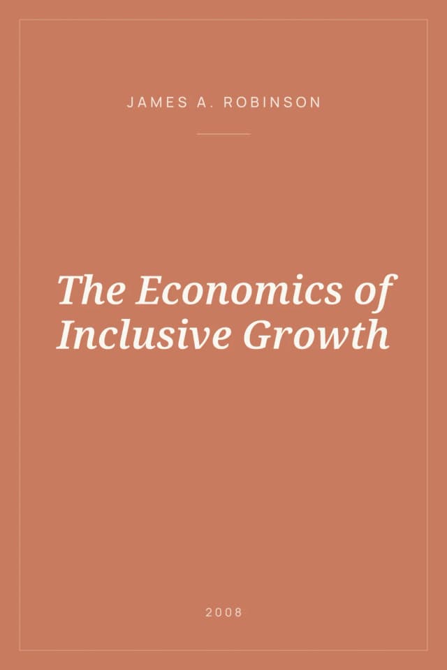 Portada de The Economics of Inclusive Growth
