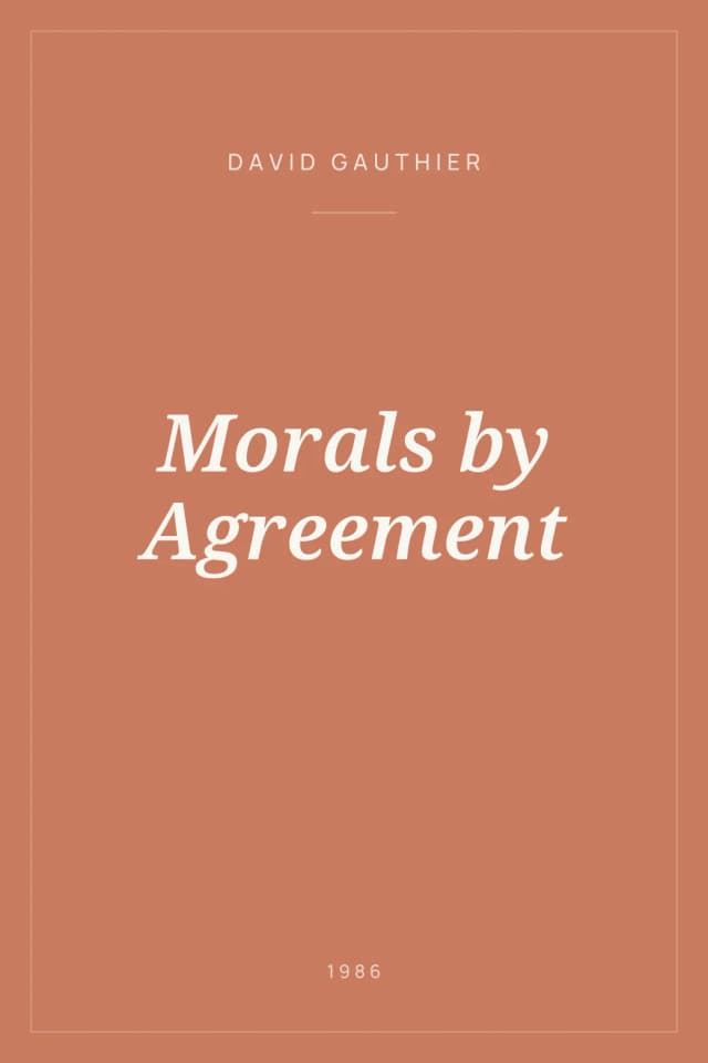 Portada de Morals by Agreement