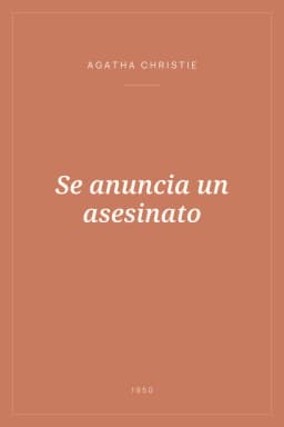 Portada de Se anuncia un asesinato