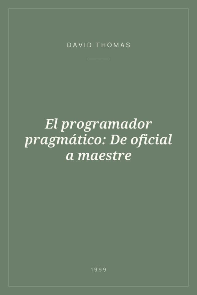 Portada de El programador pragmático: De oficial a maestre