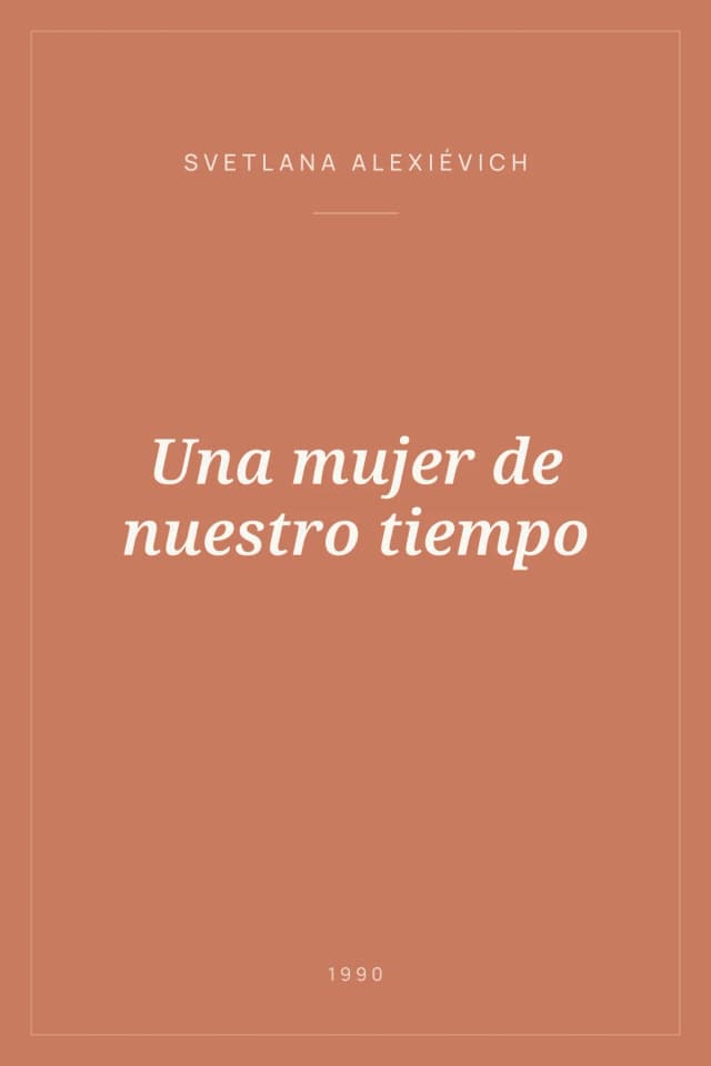 Portada de Una mujer de nuestro tiempo
