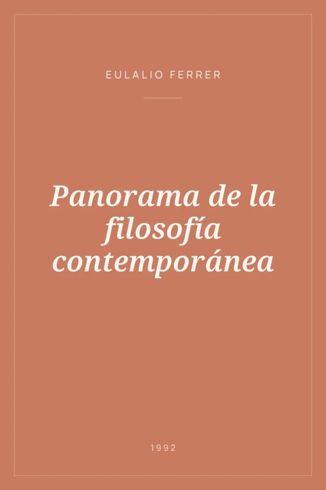 Portada de Panorama de la filosofía contemporánea
