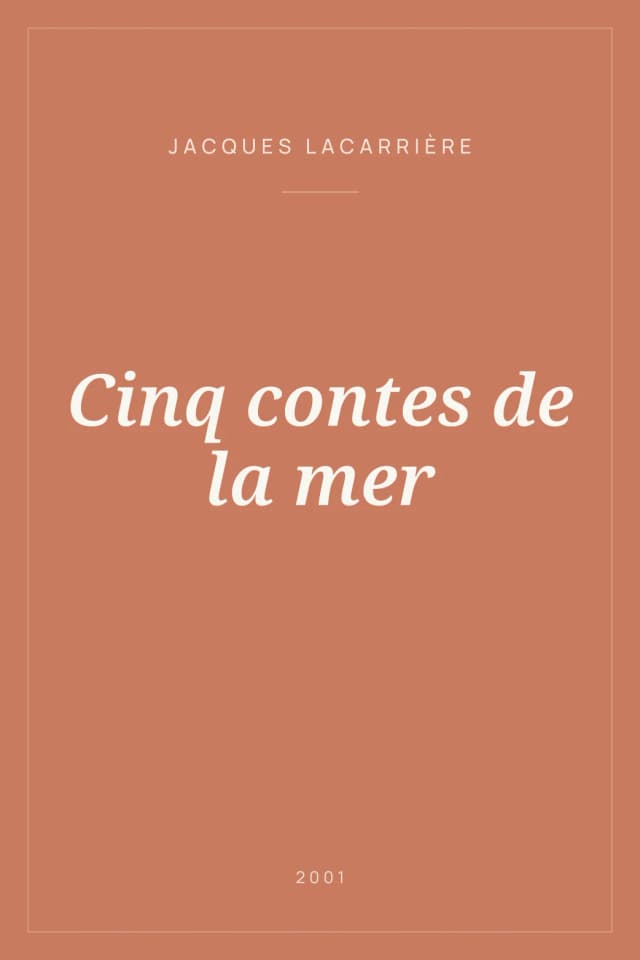 Portada de Cinq contes de la mer