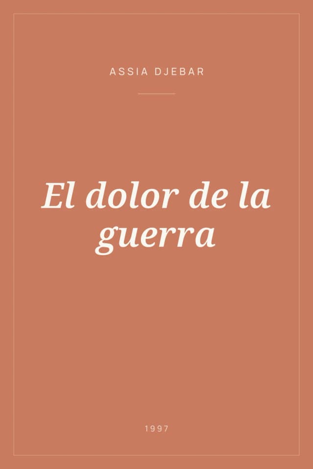 Portada de El dolor de la guerra