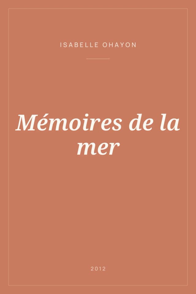 Portada de Mémoires de la mer