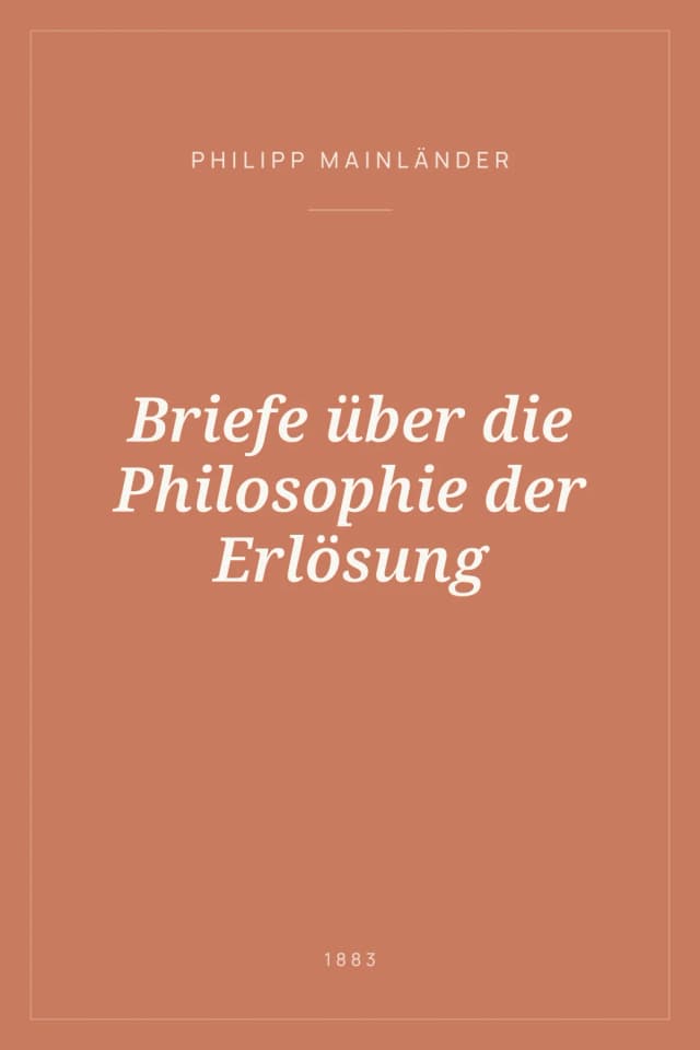 Portada de Briefe über die Philosophie der Erlösung