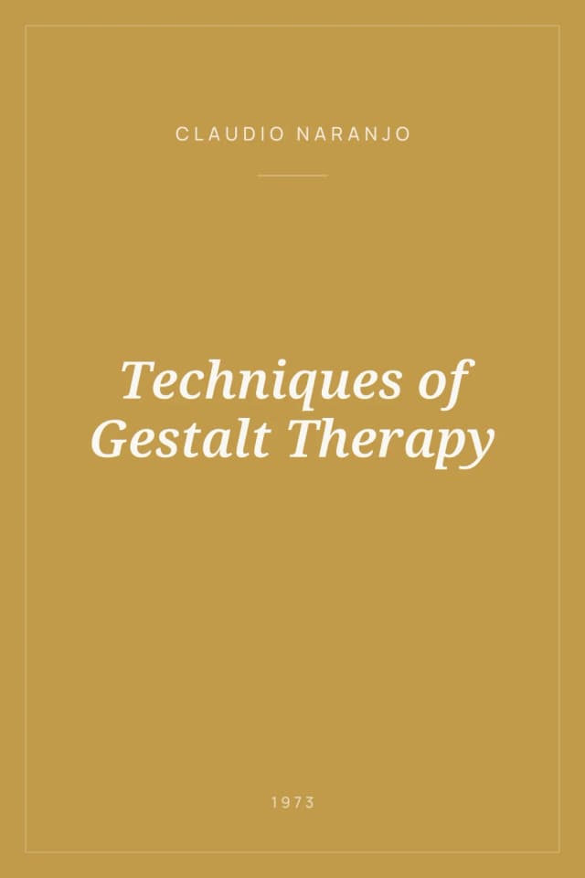 Portada de Techniques of Gestalt Therapy