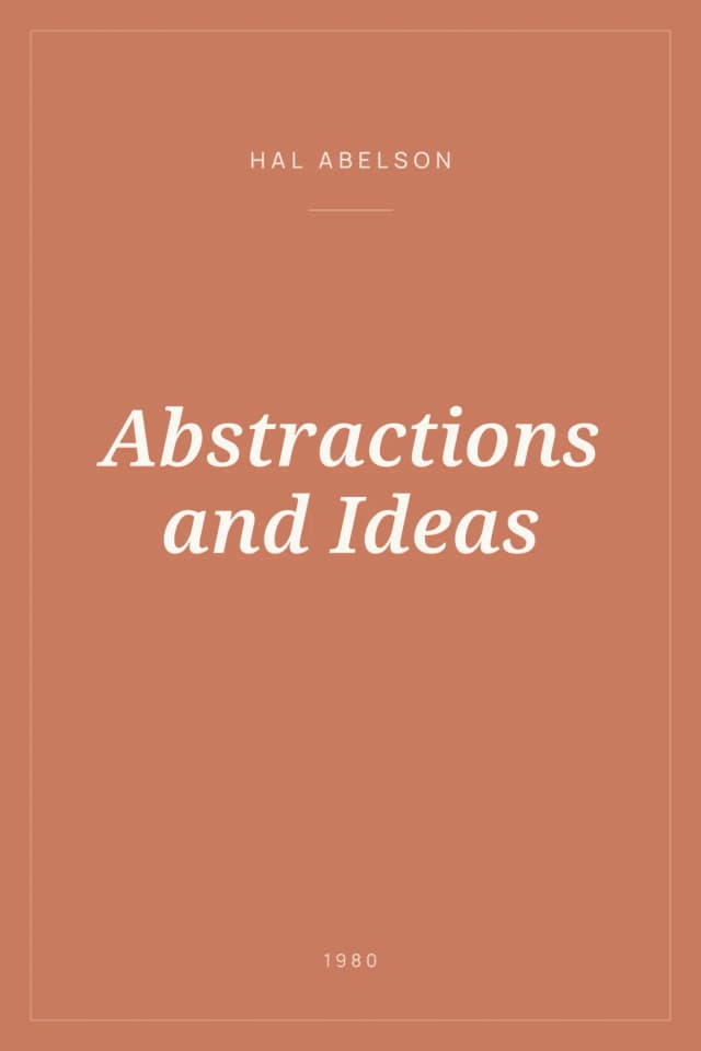 Portada de Abstractions and Ideas