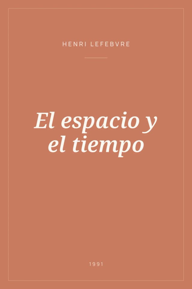 Portada de El espacio y el tiempo