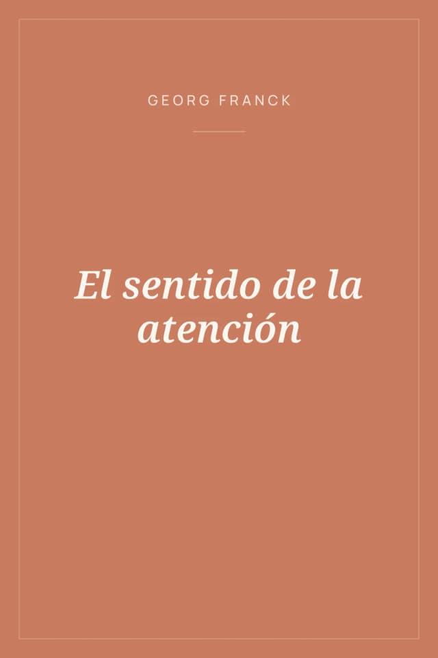 Portada de El sentido de la atención