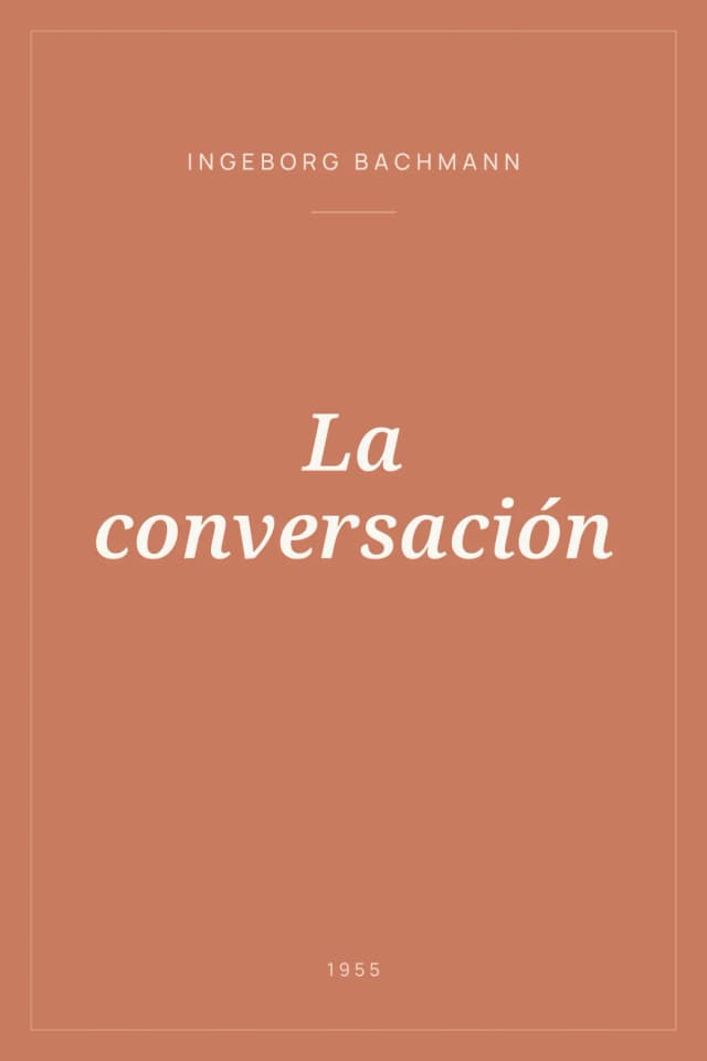 Portada de La conversación