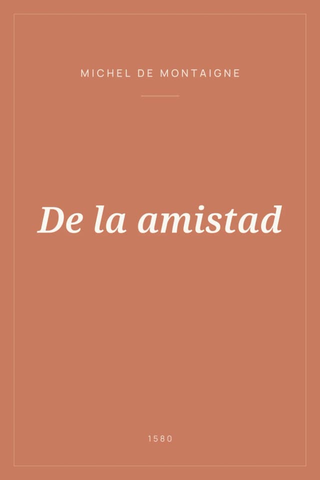 Portada de De la amistad